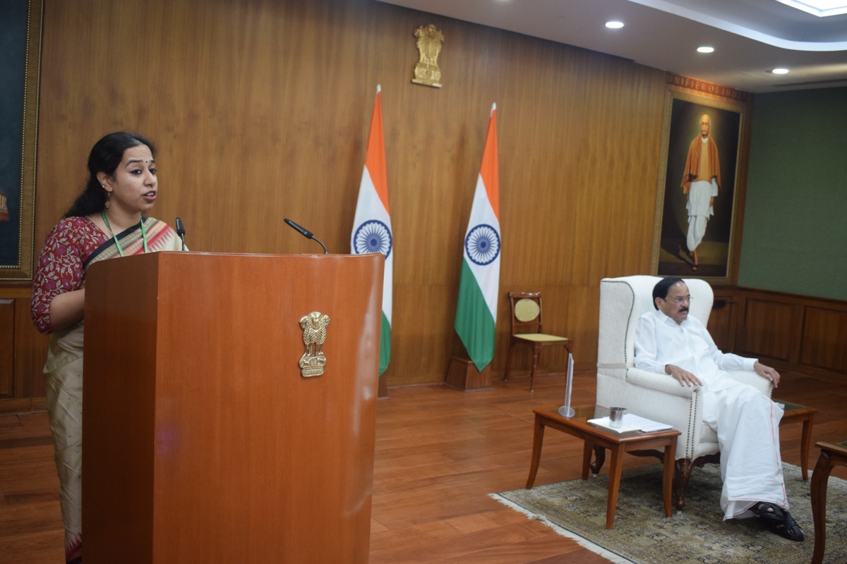 Indian Information Service officers of the batches 2018 and 2019 called on the Vice President, Shri M. Venkaiah Naidu at Upa-Rashtrapati Nivas today.
