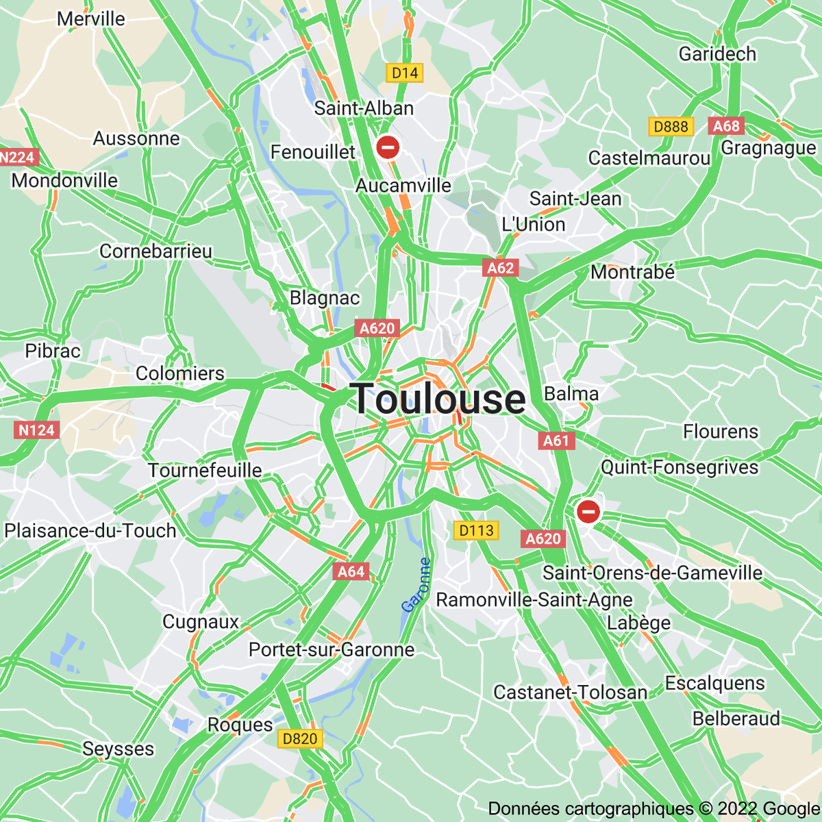 [FLASH 12:00] Trafic à Toulouse toulousetrafic.com #Toulouse #ToulousePeriph #InfoTrafic