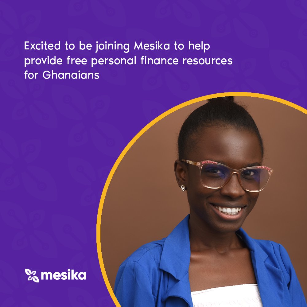 We're excited to introduce <a href="/TheOdamea/">TheOdamea</a> who will be joining the #Mesika team as Digital Marketing Lead. She will lead the implementation of strategies that promote our brand online.
-----
 #personalfinance #digitalmarketing #financialinclusion