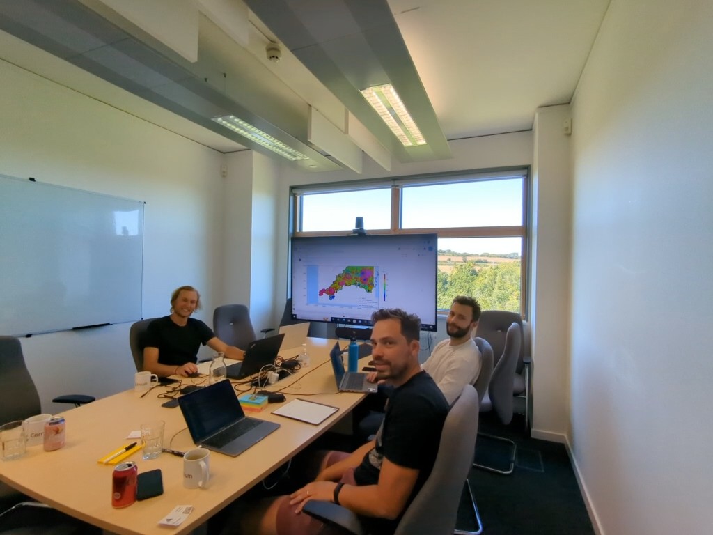 Yesterday we enjoyed day 1 of our hack with <a href="/CornishLithium/">Cornish Lithium</a> exploring &amp; preparing the data and setting up the modelling pipeline. We look forward to today’s outputs. It's surprisingly productive to be working on #prospectivity #maps against the backdrop of Cornish nature &amp; sun.