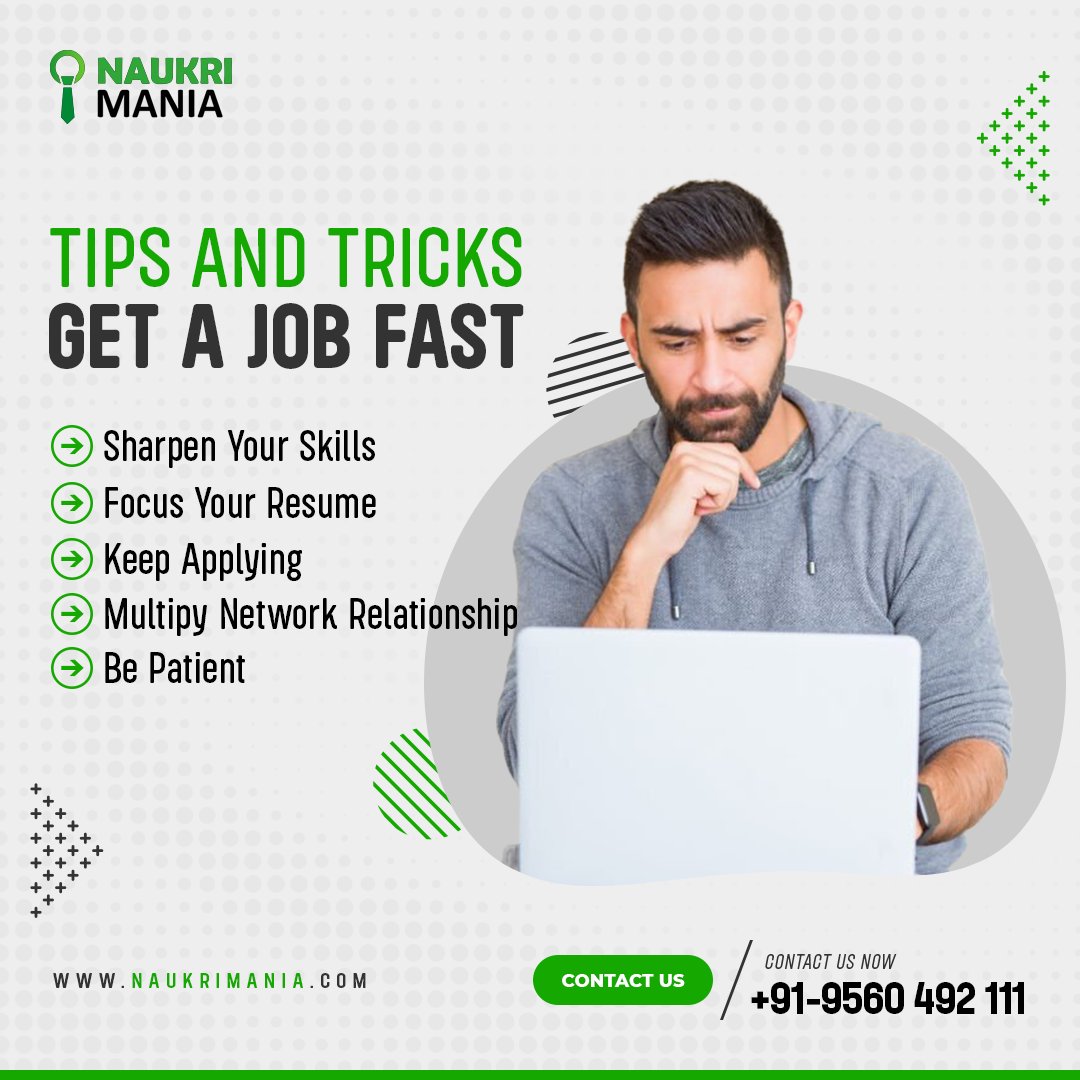 It is challenging enough to find one's ideal occupation. Discover the Job of Your Dreams Today by  applying these tips and tricks.
.
.
Register at naukrimania.com
.
.
#career #recruitment #findjobs #postjobs #jobsearch #hiring #jobs #nowhiring #jobopening #MumbaiRains