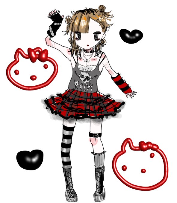 パンクファッションのtwitterイラスト検索結果