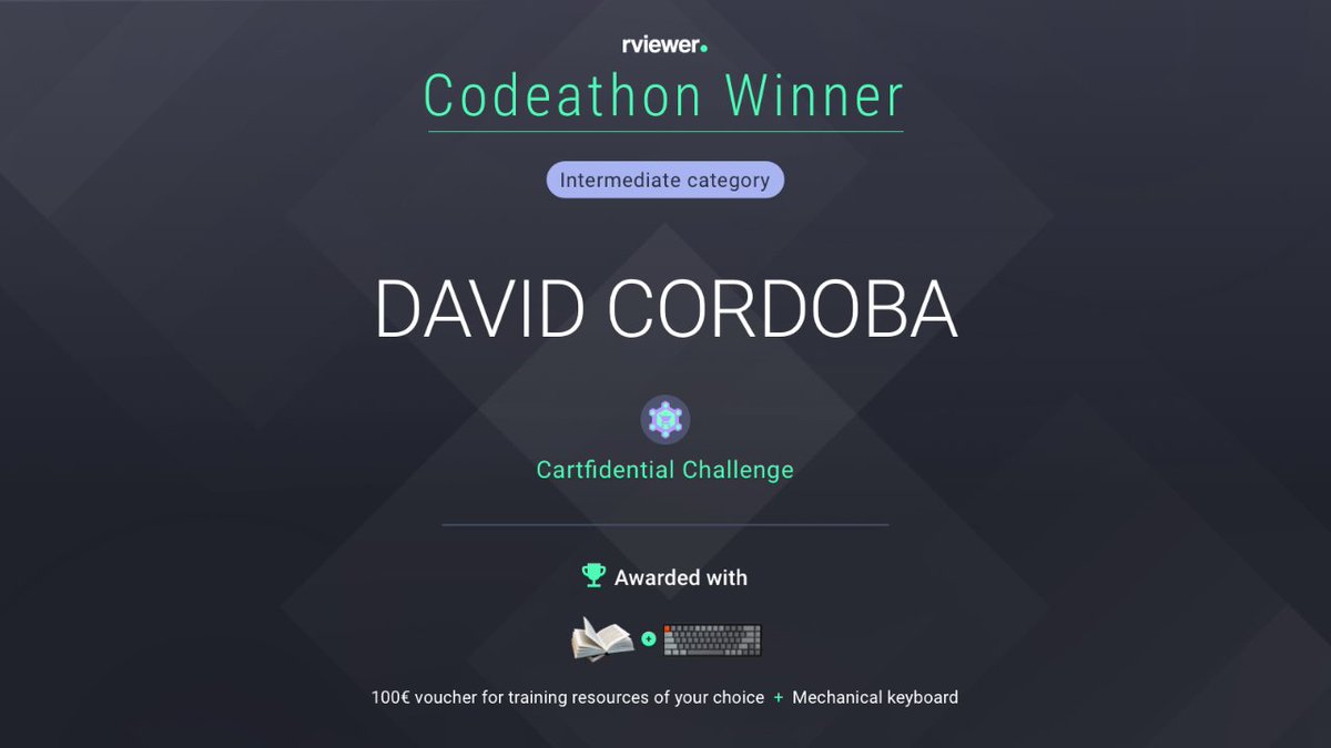 Rviewer_'s tweet photo. The winner of the Intermediate Category of our #Blockchaincodeathon! ๐ฅย
We wanted to congratulate you for winning the first place. ๐ช๐ฝ๐
We hope to see you at the next Codeathon!
Check out the winners and statistics! ๐ค
๐๐ฝ https://t.co/oBJ2CF9LeK
#tech #cto #coding #backend https://t.co/WtjvNtzbJU