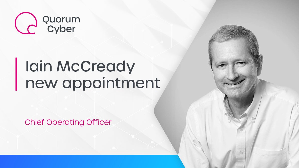 We are delighted to share that following his huge contribution to Quorum Cyber over the past two years, Iain McCready has been appointed as Quorum Cyber's new #ChiefOperatingOfficer (COO). 

Find out more about Iain and his role with Quorum Cyber: bit.ly/3bJIhMf.