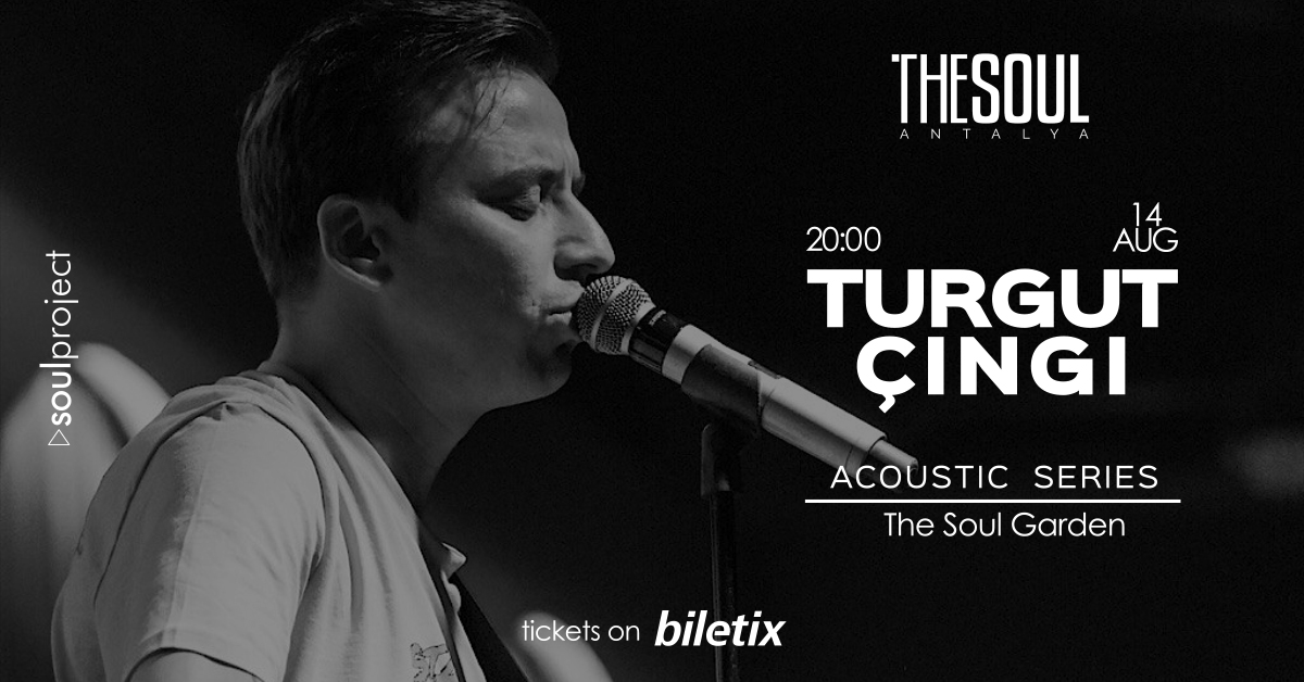 Biletix's tweet photo. The Soul Antalya sahnesi, 14 Ağustos'ta yetenekli bir ismi ağırlıyor. Turgut Çıngı, sevilen şarkılarıyla Antalyalı müzikseverlerin karşısında olacak.
https://t.co/73NRFgubqD https://t.co/i9ZaXxaAJC