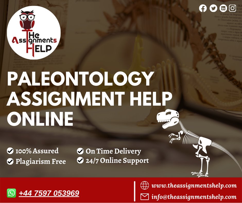 tasignmentshelp's tweet image. Paleontology is the study of the prehistoric existence of plants, fish, insects, microbes, mammals, and fossilized dinosaurs. Paleontologists are striving to research fossil records to discover the evolution of organisms gradually.
#PaleontologyAssignmentHelp #theassignmentshelp