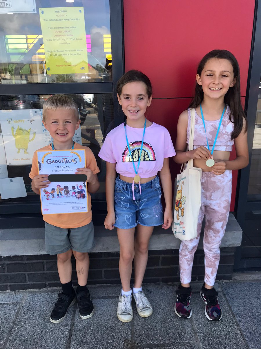 Traceymangan1's tweet photo. @biggswife @MrsSigurdsson @MrsCrerar @MrsEBartley @MrsLMcFarlane @MissCSwan_ these 3 we’re excited to finish the @LibDenny summer reading challenge. To celebrate we’re of to @BlairDrummondSP as our prize. https://t.co/GmY5aTgvRR