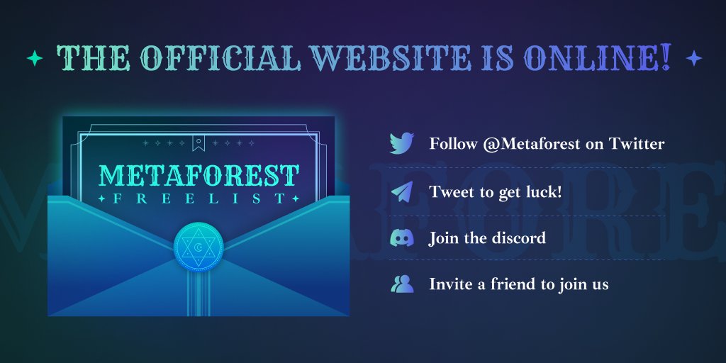 Metaforest Game🌳 official website is online!🥳 Don't miss the chance to get freelist spots!🥰 metaforest.fun/?source=Twitter