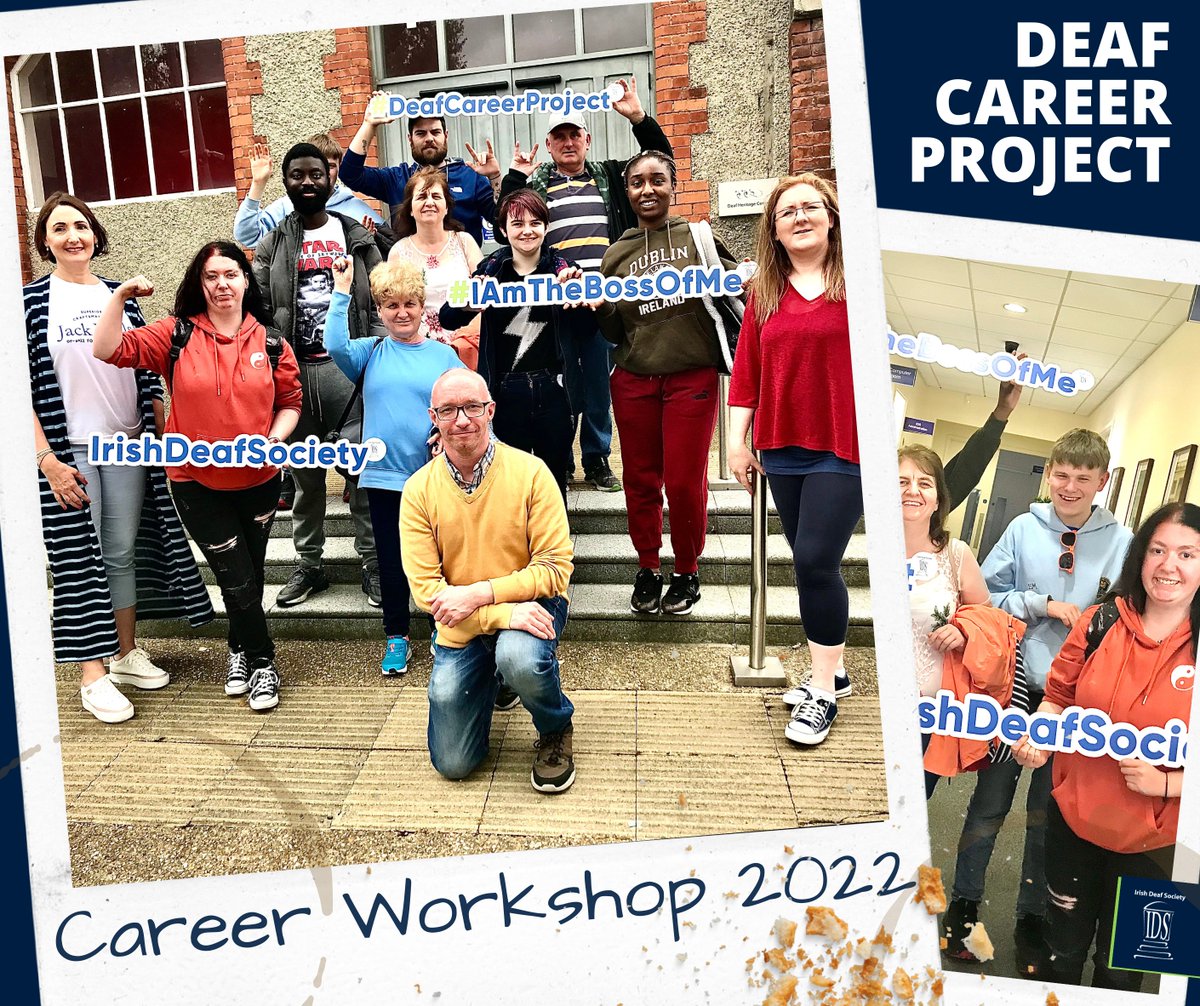 IrishDeafSoc's tweet photo. A successful Career Workshop in the bag, exploring all things career!
Web: https://t.co/SFl6yPLyvv
@pobal @HHumphreysFG @msmaryquirke @aheadireland @CarolineMcTweet @rosarii_mannion @ETBIreland @euroguidanceIE @GuidanceStokes @DrCarolGuildea
#DeafCareerProject #IAmTheBossOfMe https://t.co/W3bfKMy9vn