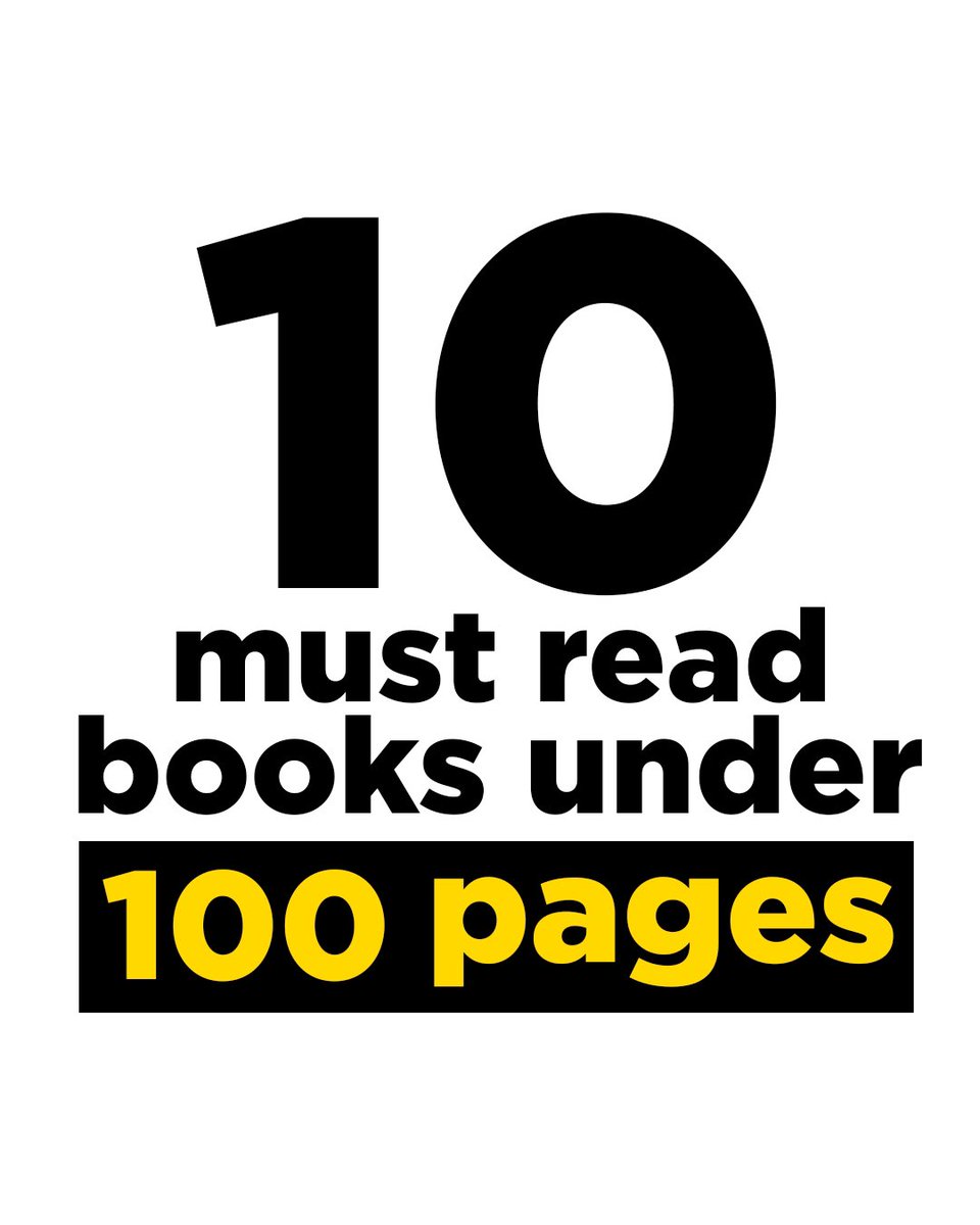 librarymindset's tweet image. 10 must read books under 100 pages

(thread)