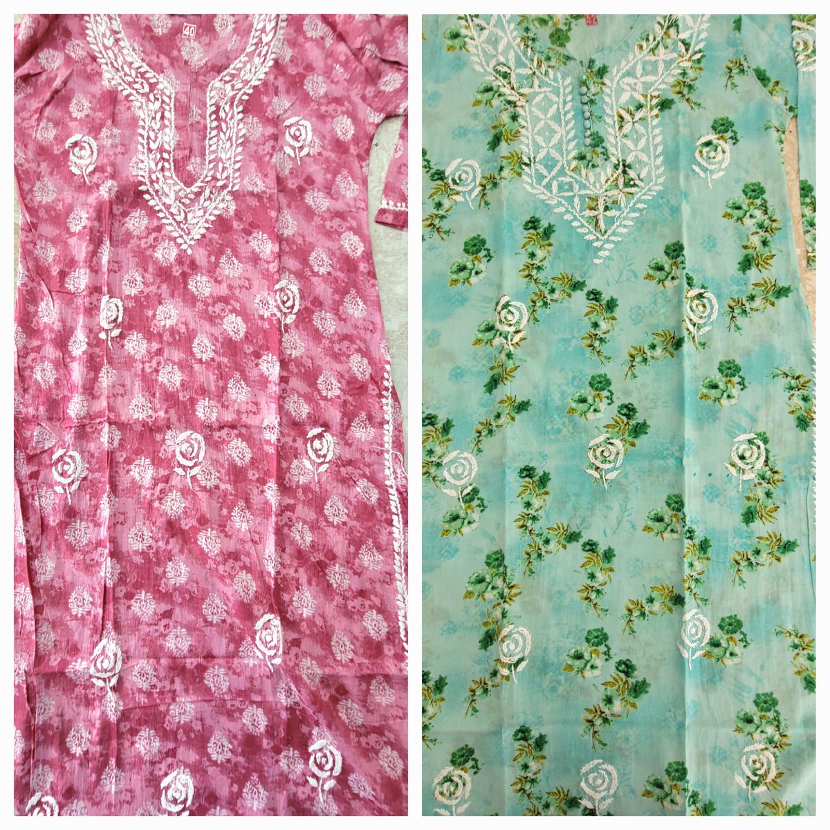 shaaneawadh's tweet photo. Recently a new item has creatd a lot for #buzz &amp; is #trending 
Malmal floral prints with Chikan work. Th preferred fabric this summer.
#shaaneawadhChikankari #shivamChikanUdyog #lucknowi #lucknowChikanKurti #chikankariForHer #malmalKurti #lucknowChikanHandicraft #vocalForLocal https://t.co/tev03GjChT