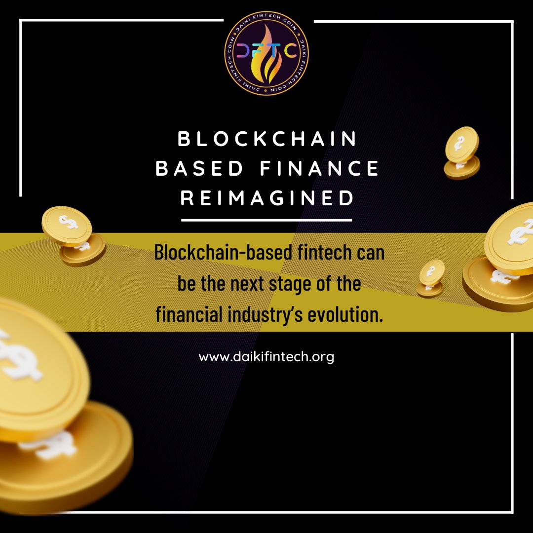 DaikiFintech's tweet photo. Best Fintech platform delivering seamless transactions at secured and timely manner! ⚡
Experience every aspect of Financial markets with DFTC! 💥
___
Know more about DFTC on our website: https://t.co/wpbLKIO3PC
___
#crypto #bitcoin #cryptocurrency #blockchain #btc #ethereum https://t.co/QUtNXnXZFC