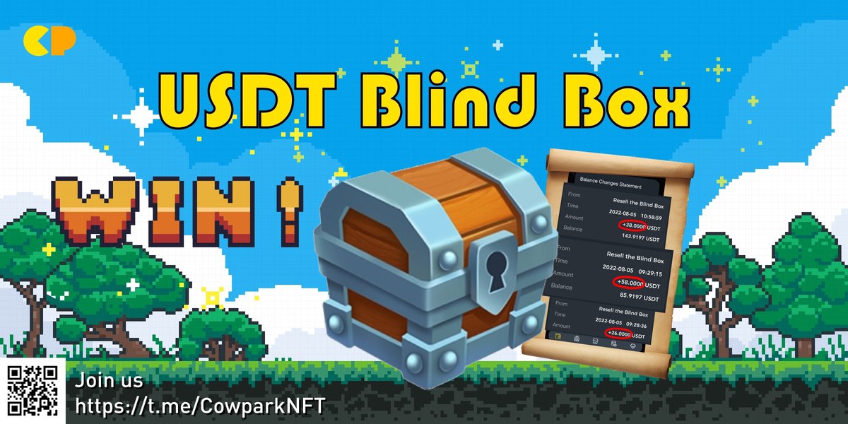 🎁Share your earnings in COWPARK blind box everyday, get 2 Snap-up Coupons and 1 Resell Card for free!

🖼️Screenshots can be: balance records, blind box earnings sharing, resell incomes, opening rare blind boxes, NFT incomes, etc.

⌚️Time: 2022/8/9 - 2022/8/31

✅Come and join us