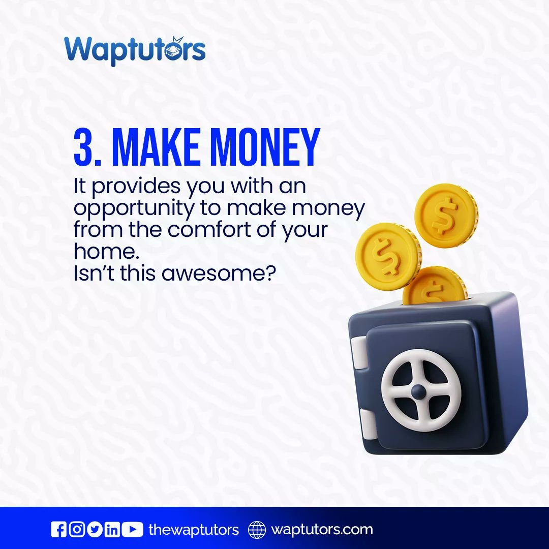 thewaptutors's tweet photo. 3 Reasons You Need An Online Skills.
Follow us on:
Instagram: @thewaptutors
Facebook: @thewaptutors
Twitter: @thewaptutors
#LearnwithWTA #waptutors #tuesdayvibes #onlinelearning #onlineskills #selfemployed #course https://t.co/3n3gp9UMHO