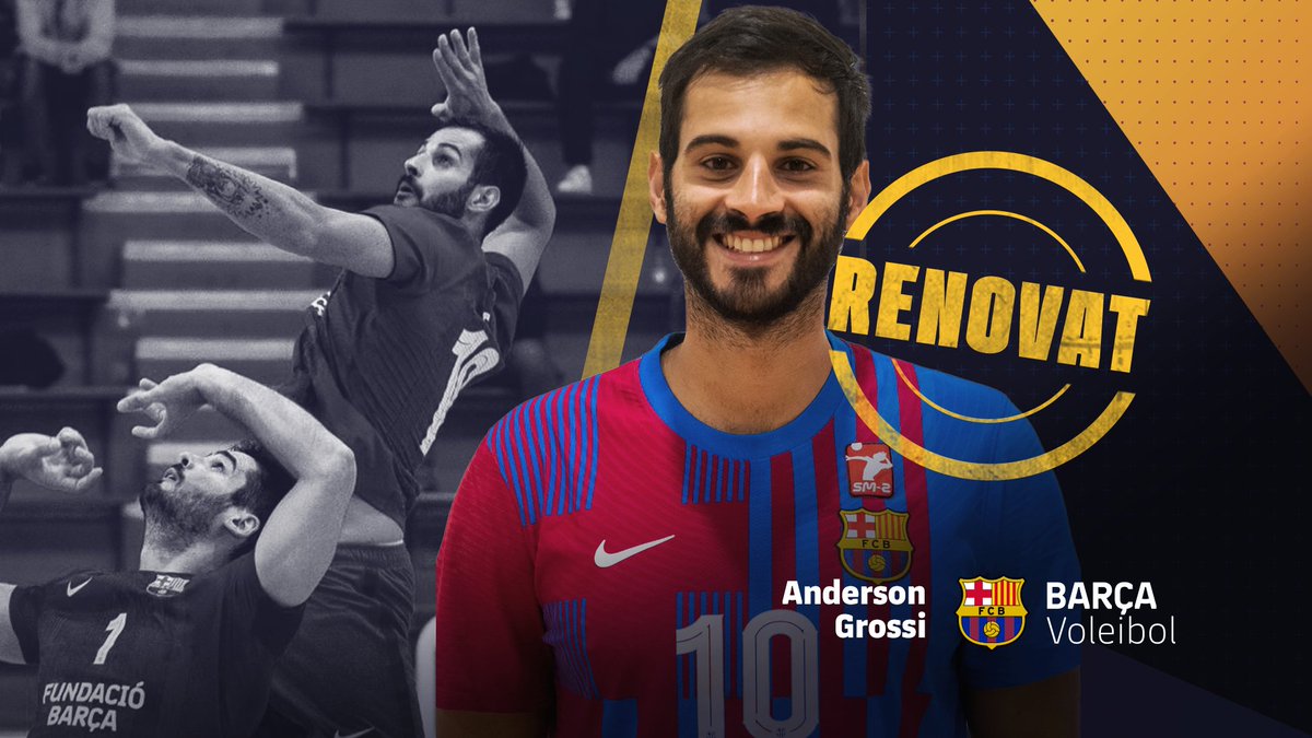 Barça Voleibol (@fcbvoleibol_) on Twitter photo 🏐💪🏻<a href="/AndersonGrossii/">Anderson Grossi</a>, és el tercer en renovar!
Un jugador 🇧🇷 jugarà la 2️⃣a temporada com a 🔵🔴! 🏐💪🏻<a href="/AndersonGrossii/">Anderson Grossi</a>, és el tercer en renovar!
Un jugador 🇧🇷 jugarà la 2️⃣a temporada com a 🔵🔴!