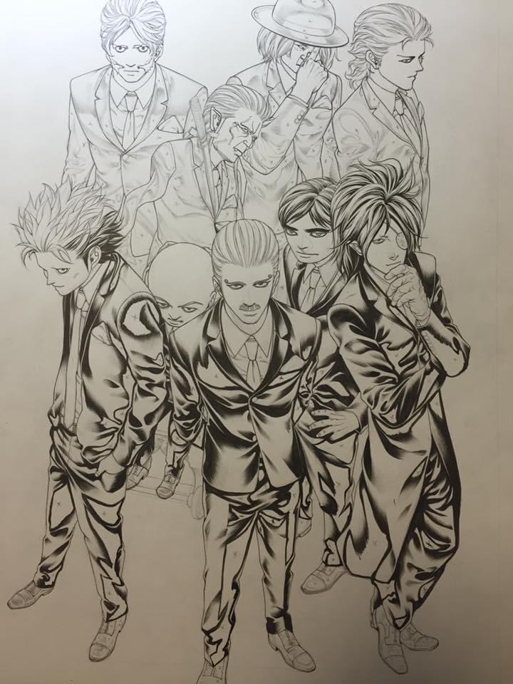 迫稔雄先生直筆サイン入り『嘘喰い』複製原画 10th Anniversary