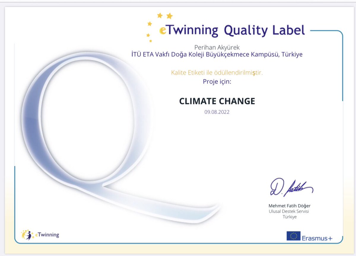 Perihan Akyürek (@perihanakyrek) on Twitter photo Uluslararası eTwinning projelerimizin Kalite Etiketlerini aldık 🤟🏻Her daim destek olan değerli yöneticilerimize , emek harcayan öğrencilerimize ve işbirliği yapan bütün öğretmenlerimize teşekkürler 🙏
<a href="/mftufekci/">Mehmet Fatih Tüfekçi</a> <a href="/binici_yesim/">Yeşim Binici Köseoğlu</a> <a href="/Canansokeli/">Canan</a> <a href="/zuhalyd/">zuhal yilmaz dogan</a> @itucekmecedoga Uluslararası eTwinning projelerimizin Kalite Etiketlerini aldık 🤟🏻Her daim destek olan değerli yöneticilerimize , emek harcayan öğrencilerimize ve işbirliği yapan bütün öğretmenlerimize teşekkürler 🙏
<a href="/mftufekci/">Mehmet Fatih Tüfekçi</a> <a href="/binici_yesim/">Yeşim Binici Köseoğlu</a> <a href="/Canansokeli/">Canan</a> <a href="/zuhalyd/">zuhal yilmaz dogan</a> @itucekmecedoga