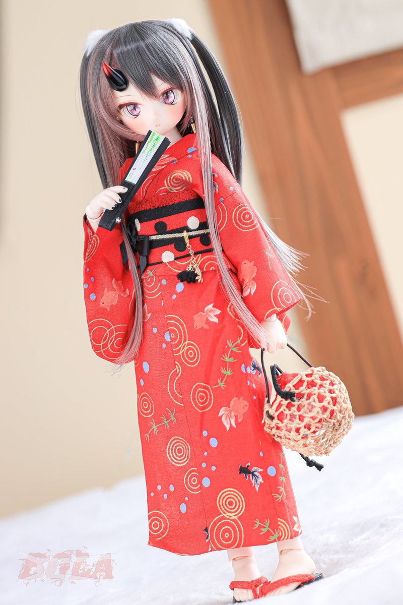 日本製 2ウェイ CALULU ヴァンパイアちゃんセット 黒 MDD 裏地赤