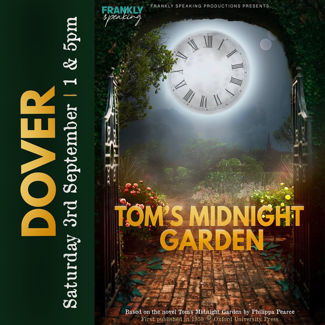 ✨ FREE PERFORMANCE ✨ 

We are incredibly grateful for the generous sponsorship of @dovertowncouncil for allowing us to bring Tom’s Midnight Garden to Dover completely for FREE! 

We’ll be at the stunning Pencester Gardens on Saturday 3rd Sept at 1pm &amp; 5pm -  why not pop along?!