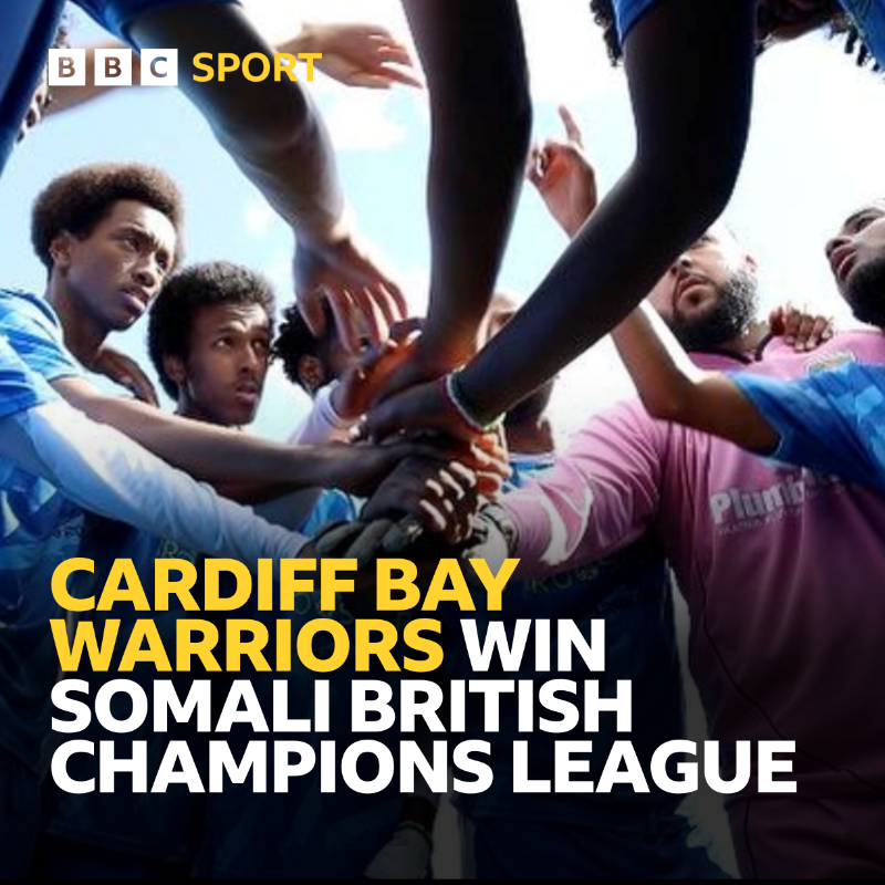BBCSportWales's tweet photo. "The tournament started nine months ago, and to win it feels unreal," said Warriors manager Ahmed Noor ⚽
