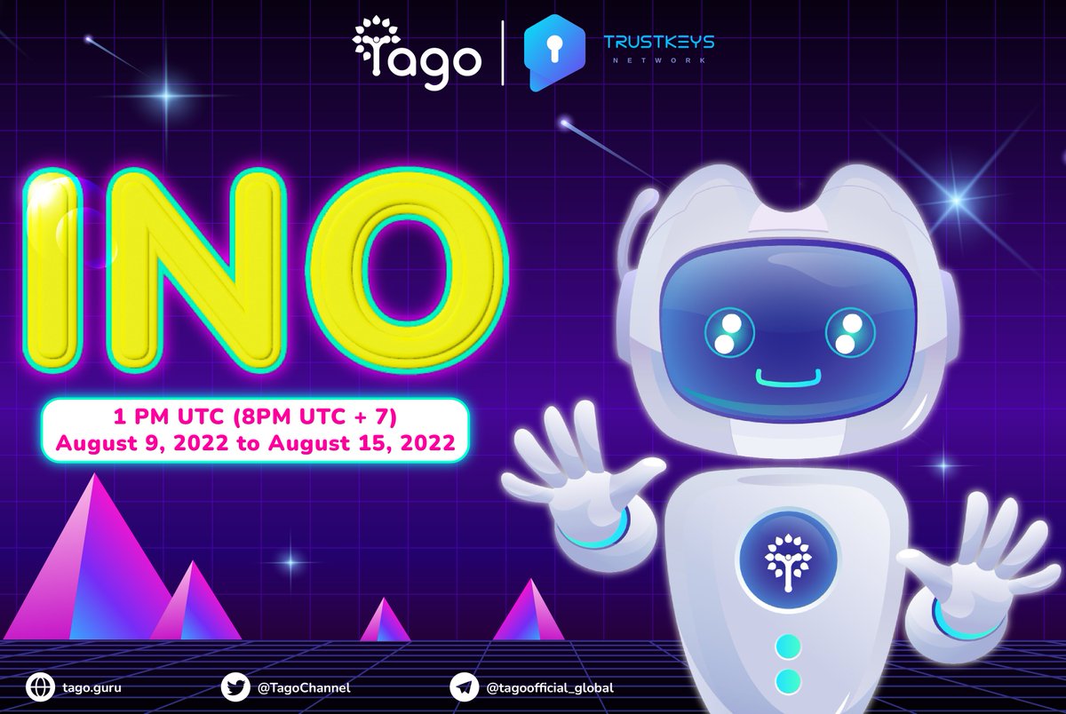 TrustKeysGlobal's tweet photo. 📍PHASE 2 INO @TagoChannel ON TRUSTKEYS' NFT PLATFORM - https://t.co/ZzJyLakTbe
⏰ Time: Aug 9, 1:00 PM - Aug 15, 1:00 PM UTC
💎 Common Diamond
💵 Price: 219 BUSD/ Diamond
💎 UnCommon Diamond
💵 Price: 419 BUSD/ Diamond
📌 LINK TO BUY: https://t.co/yR6y0XXRmN
#TrustKeys #Tago https://t.co/J5CB8f7tzi