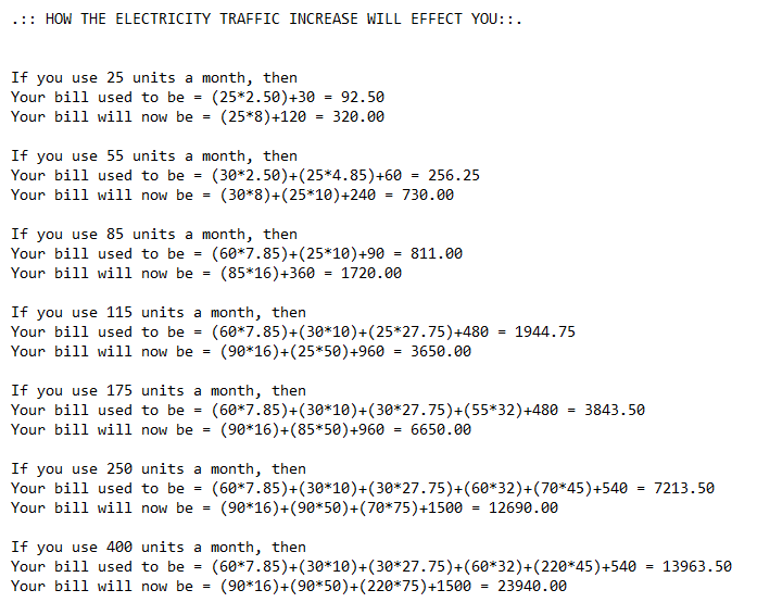 ahamednishadh's tweet photo. Did some comparison calculations on the increased electricity tariffs announced today. 

This is just based on my knowledge of calculation and for information purpose only. If someone can verify this, would be great. https://t.co/rMi9l4zNsi