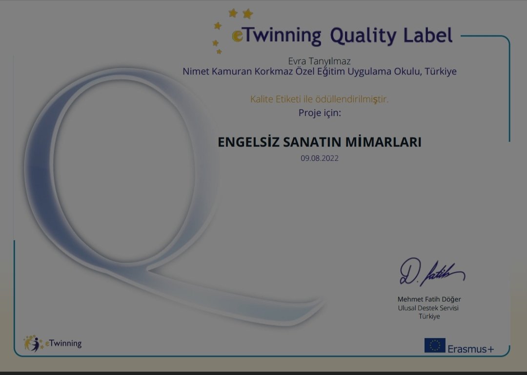 Sosyolog Evra tnylmz (@etnylmz) on Twitter photo #Kaliteeiketi aldım. #Başarı #Gurur <a href="/tretwinning/">eTwinning Türkiye</a> <a href="/eTwinning_ist/">eTwinning İstanbul</a> <a href="/Avcilarilcemem/">Avcılar İlçe Millî Eğitim Müdürlüğü</a> <a href="/Esanatmimarlari/">ENGELSİZ SANATIN MİMARLARI /eTwinning</a> <a href="/nimetkamuranko1/">Nimet Kamuran Korkmaz Özel Eğitim Uygulama Okulu</a> @ylmz_bilge #Kaliteeiketi aldım. #Başarı #Gurur <a href="/tretwinning/">eTwinning Türkiye</a> <a href="/eTwinning_ist/">eTwinning İstanbul</a> <a href="/Avcilarilcemem/">Avcılar İlçe Millî Eğitim Müdürlüğü</a> <a href="/Esanatmimarlari/">ENGELSİZ SANATIN MİMARLARI /eTwinning</a> <a href="/nimetkamuranko1/">Nimet Kamuran Korkmaz Özel Eğitim Uygulama Okulu</a> @ylmz_bilge