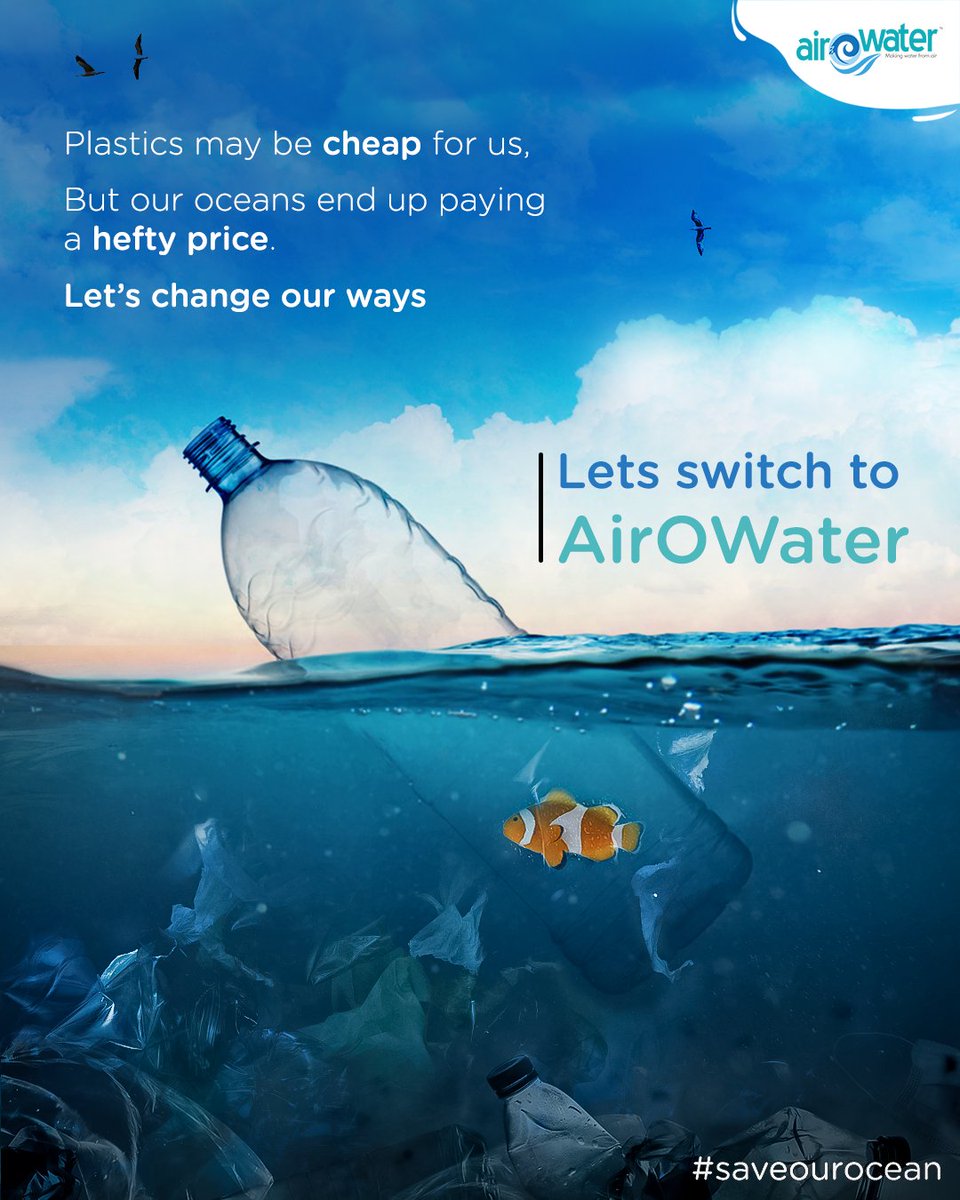 We can't stop the tides, but we can stop what we put in them. Let's switch to AirOWater and make a difference for the ocean #savetheocean #BeatPlasticPollution #saynotoplastic #savetheplanet #india #plasticfree #plasticpollution #plasticcrisis