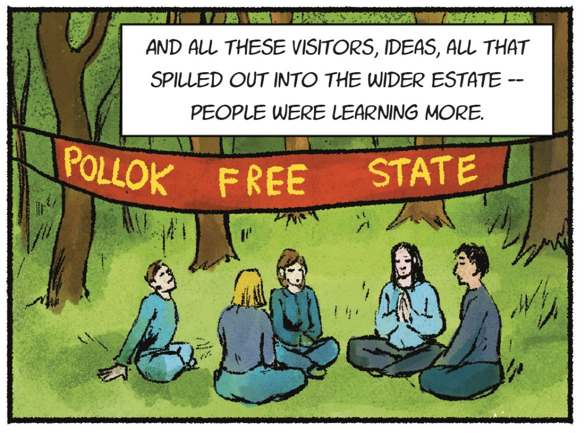 MagicTorchComix's tweet image. Join us at The Deep End in Nithsdale St this Friday at the launch of @GovanhillBaths graphic novel &apos;Occupy!&apos; sharing a people&apos;s history of occupation in Scotland. Timely reading we think and a joy to work on facebook.com/events/4395093…