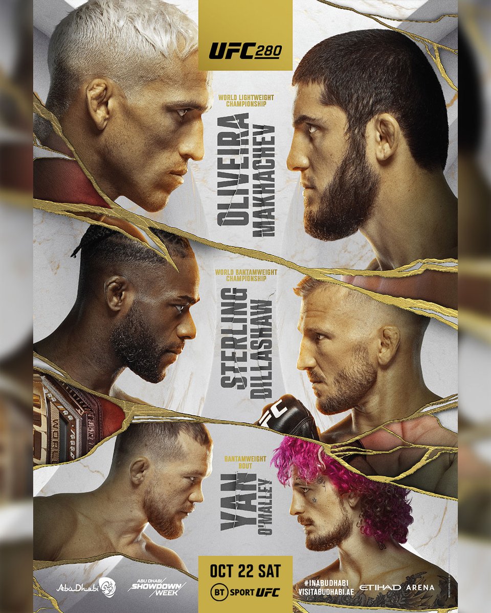 Your official #UFC280 poster has dropped 🏝

This card is INSANE 🤩🔥