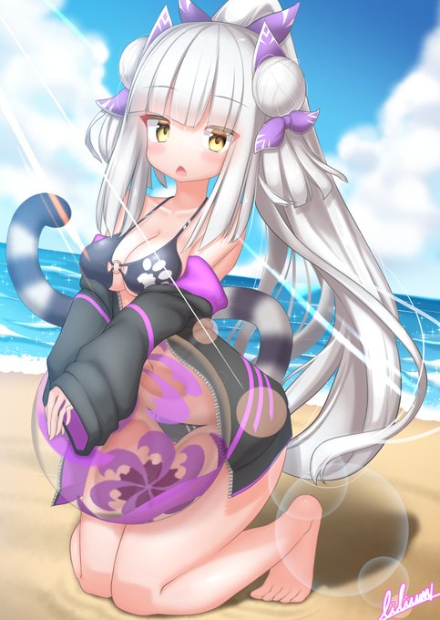 毎年恒例水着ハクちゃん👙
#8月9日はハクちゃんの日 