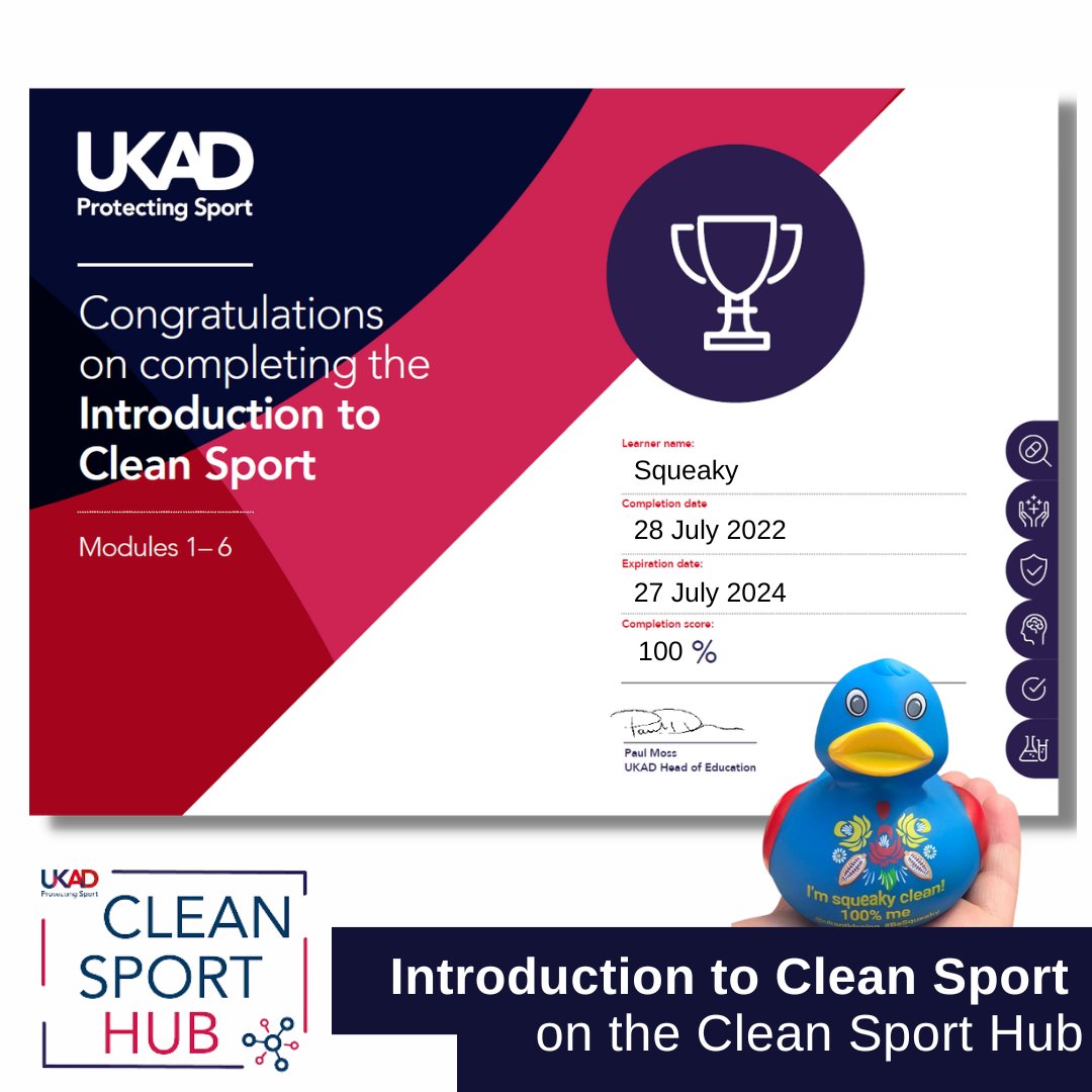 ukantidoping's tweet photo. The Commonwealth Games might be over for another four years, but the Education continues. Learn about #CleanSport and fair play values on UKAD's eLearning platform, The Clean Sport Hub.
Here's how to register ➡️ https://t.co/35Ah0P5t5c
#BeSqueaky https://t.co/TGFQMG11KB