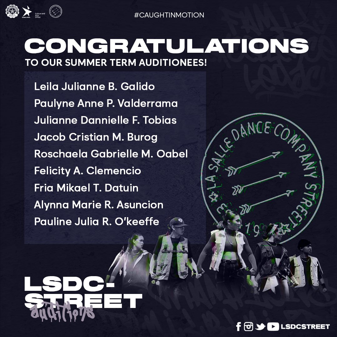 lsdcstreet's tweet photo. We warmly welcome our newest batch of trainees who dared to make their move and are ready to experience excellence with us! 🏹
Congratulations! We can’t wait to witness more of your #CaughtInMotion moments here in the family! 💚 https://t.co/kpo2eDQJqX