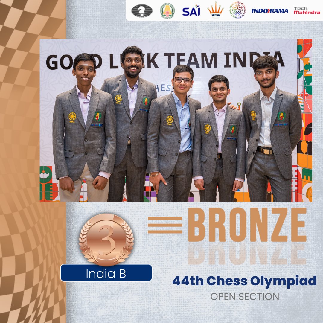 Chess Olympiad: India 'B' team wins bronze in Open section - The Week