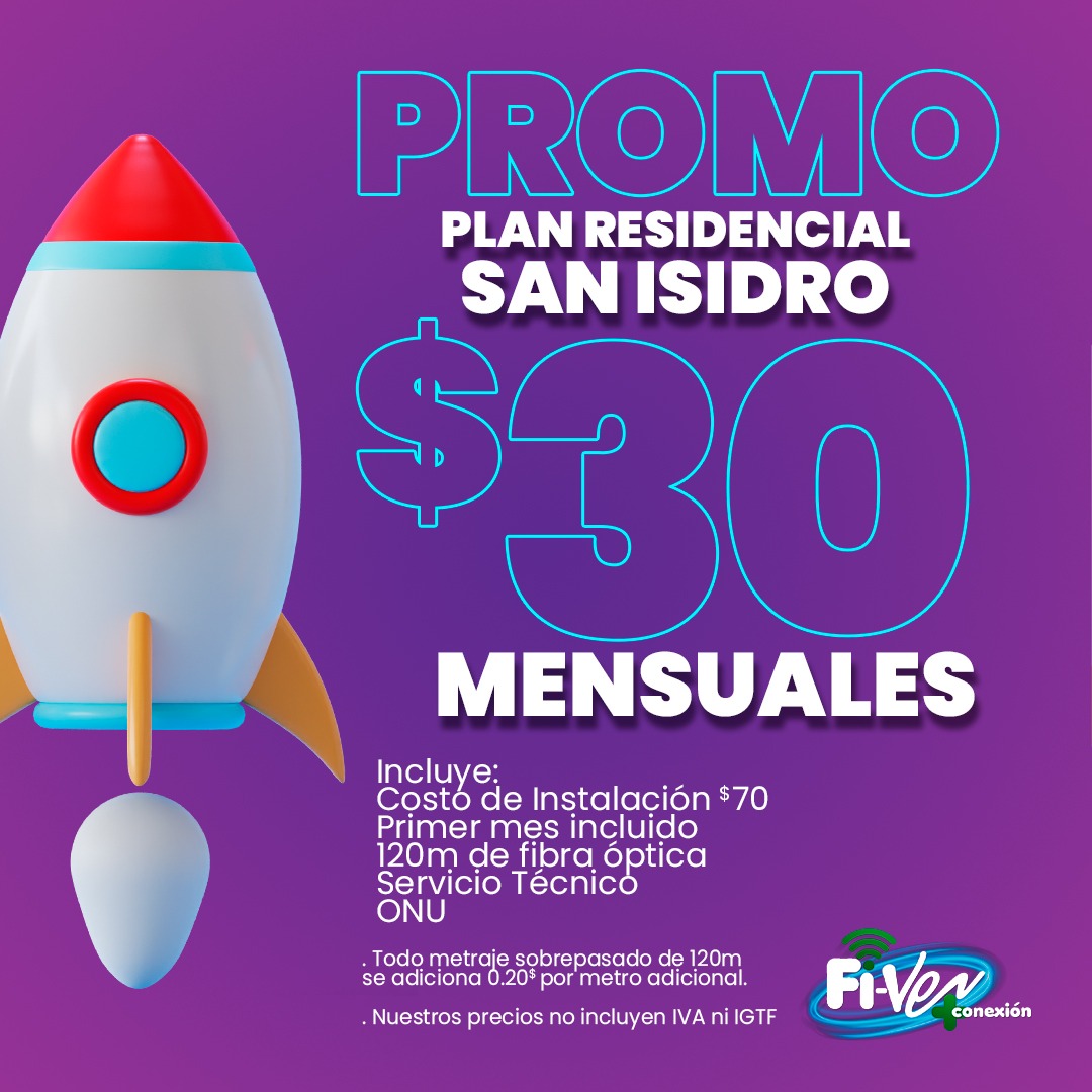 ¡Feliz martes!⚡

Queremos recordarles a los vecinos de #SanIsidro #Valera nuestra promo residencial disponible 🚀