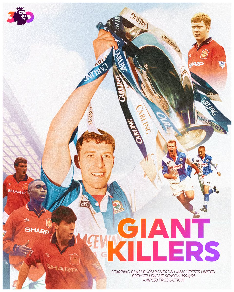 premierleague's tweet photo. The must see blockbuster of the year 🍿

@Rovers 🆚 @ManUtd, the #PL title is on the line 🏆

Our #PL30 feature film on the 1994/95 season ➡️ https://t.co/ctbBG1sMrp https://t.co/qbvKA28lKH