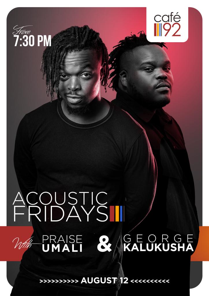 Untouched260's tweet photo. Guys zikuchitika this coming Friday
CAFE 92 🔥🔥

  y'all! We have  @praiseumali and @georgekalukusha in the house.

Location : Area 4 (old living room) is the place 

 You don't wanna miss this one🔥. Come through and be assured to have a great time.
#Café92 https://t.co/geppCNcIrI