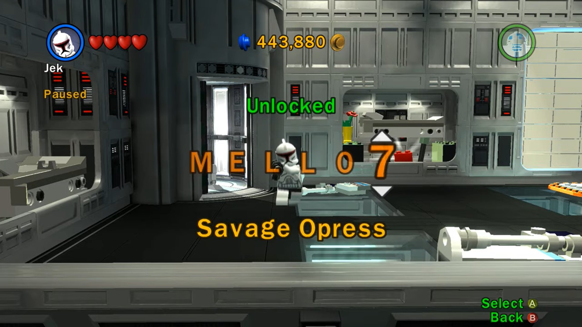 The LEGO Video Game Museum on Twitter: "LEGO Star Wars III: The Clone Wars has 1 code character. Enter the following code in the extras menu: "MELL07" to Opress!