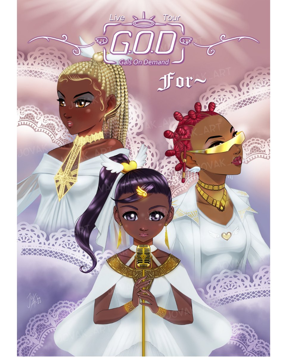 Gals On Demand (G.O.D) is an anime girl band.
They'll be featured in my webtoons.