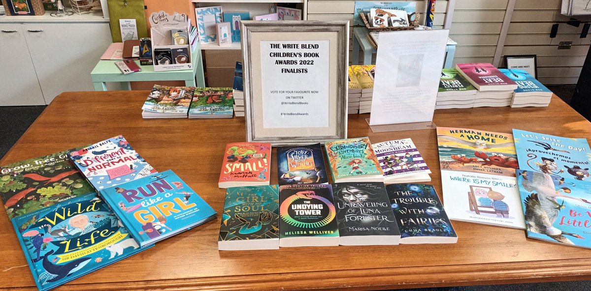Here they are! All our lovely #WriteBlendAwards  Finalists in one place. Aren't they pretty? I'd have posted this earlier but I sold two of them and had to wait for replacements! And no, I'm not saying which ones!