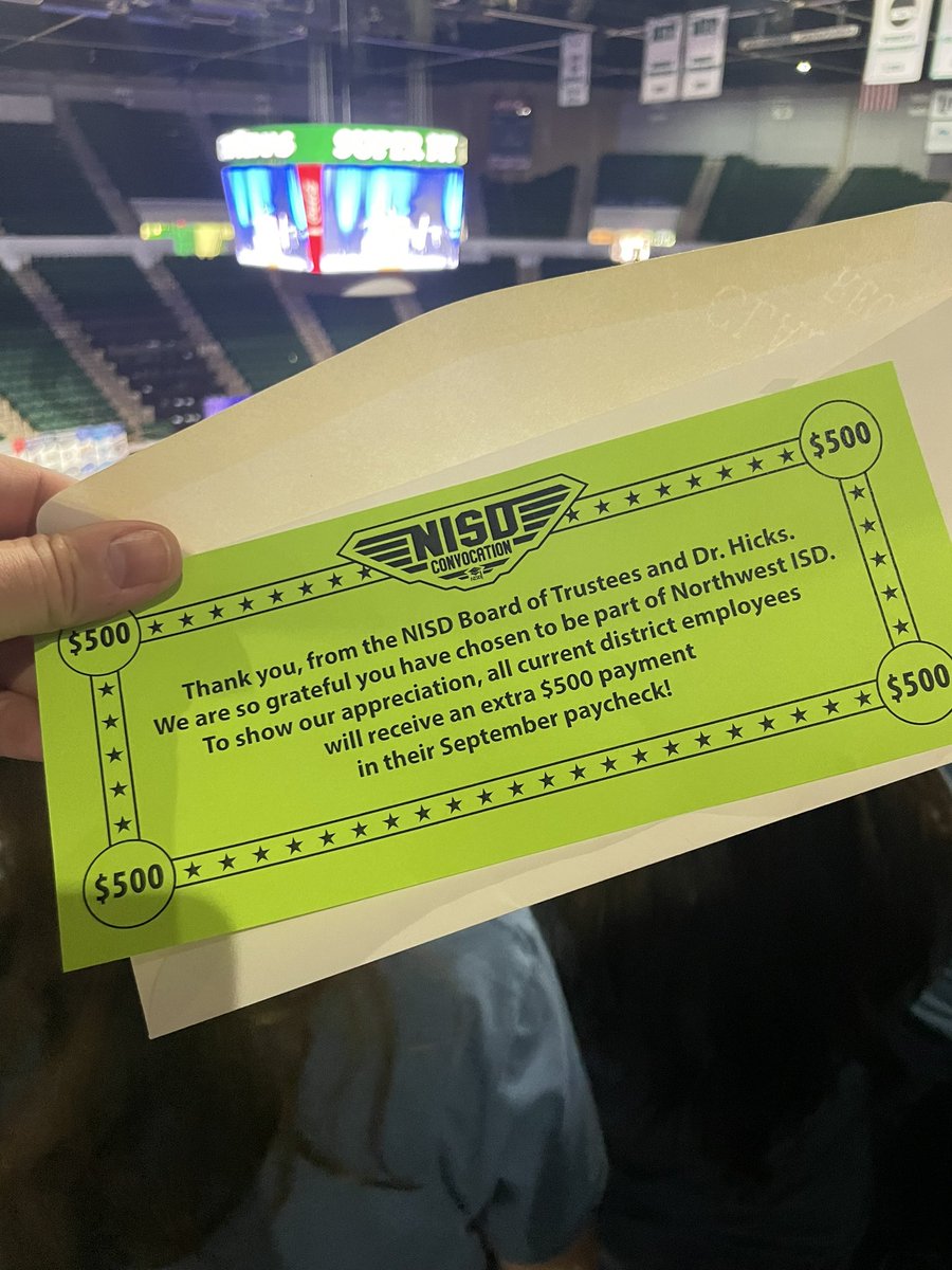 Let’s make it a $1000 instead! And <a href="/NorthwestISD/">Northwest ISD</a> did! Thank you!