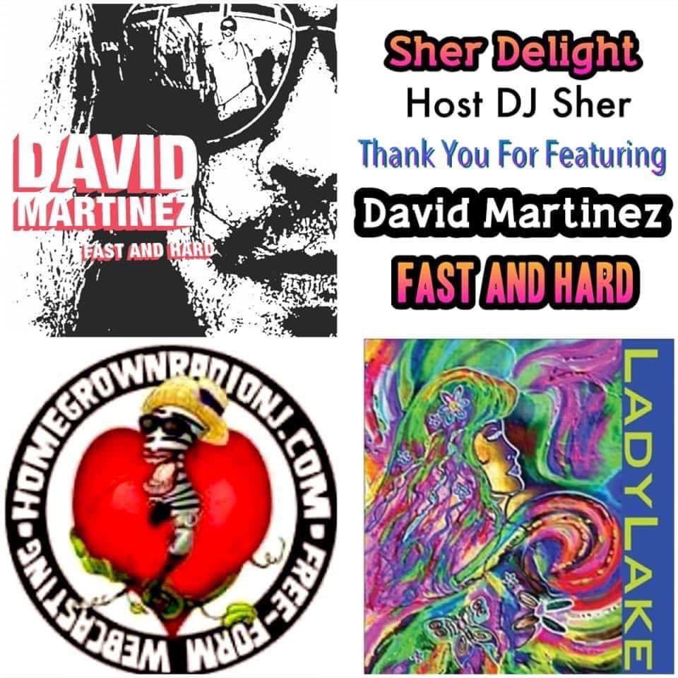 LadyLakeMusic's tweet photo. 🌈🎶🏄🏽♂️ Coming Up Today on the #SherDelight Show with #DJ @sherwestonstec on @HGRNJ #indie #radio it’s the “song of the summer” #FastAndHard by #singersongwriter @davidmartinezmu • https://t.co/lzDxy2NIwt https://t.co/U5a4iKZX7d