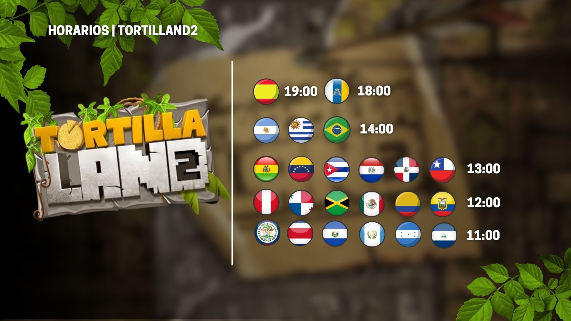 TortillaLand 2 on Twitter "RT InfoAuron 📌 ¡Horario aproximado del