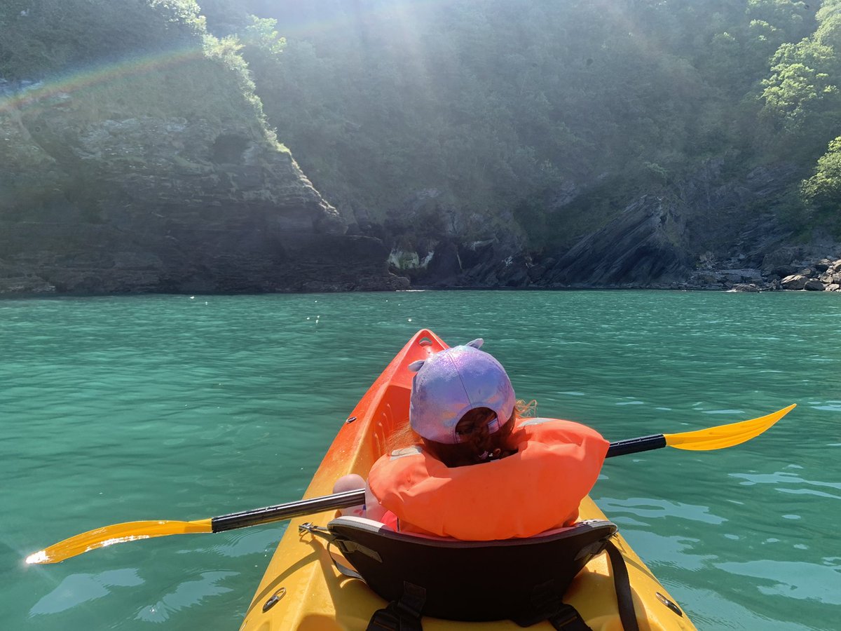 #NursesActive family kayaking around the coast at Combe Martin