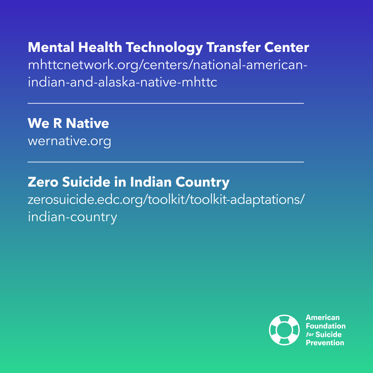 Today is International Day of the World's Indigenous People. Check out these mental health resources that directly support Native and Indigenous communities. #IndigenousPeoplesDay