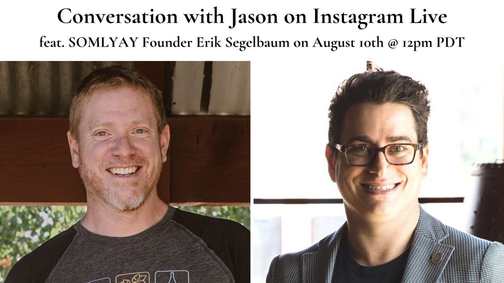 Tablas Creek (@tablascreek) on Twitter photo This week we are excited to host <a href="/ErikSegelbaum/">Erik Segelbaum</a>, Founder of SOMLYAY, 2020 <a href="/WineEnthusiast/">WineEnthusiast</a> 40 under 40 Tastemaker and <a href="/foodandwine/">Food & Wine</a> Magazine 2019 Sommelier of the Year.
Tune in Wednesday at noon PDT!
instagram.com/tablascreek/ This week we are excited to host <a href="/ErikSegelbaum/">Erik Segelbaum</a>, Founder of SOMLYAY, 2020 <a href="/WineEnthusiast/">WineEnthusiast</a> 40 under 40 Tastemaker and <a href="/foodandwine/">Food & Wine</a> Magazine 2019 Sommelier of the Year.
Tune in Wednesday at noon PDT!
instagram.com/tablascreek/