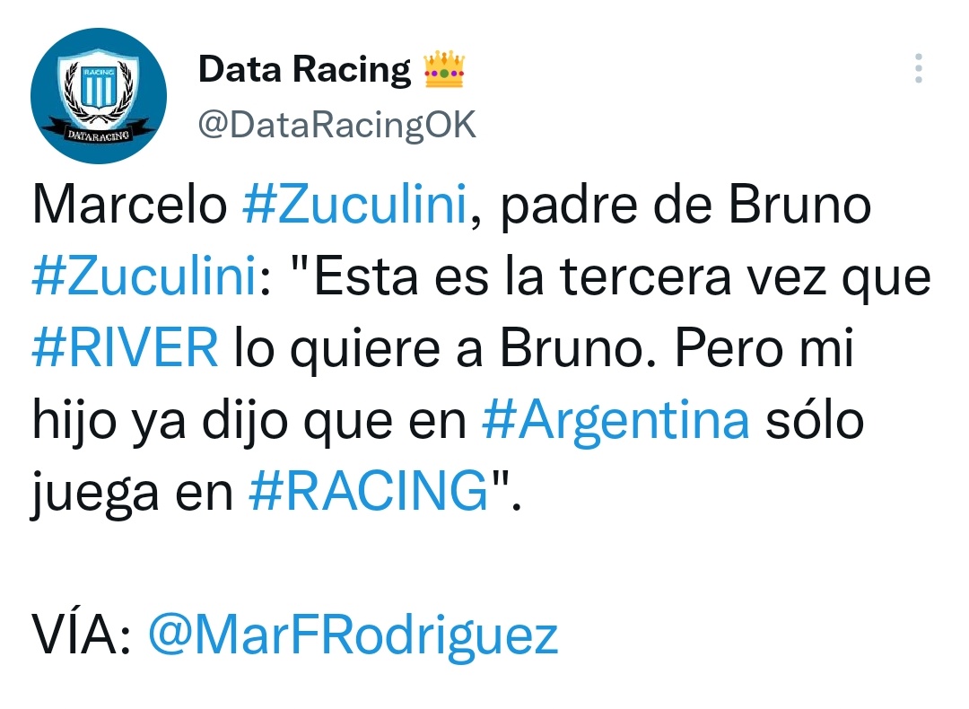 sbaselica's tweet photo. Zuculini debutó en Racing con 16 años, jugó más de 80 partidos, se fue a Europa y declaró que si volvía a Argentina sólo jugaba en Racing. Ningún llanto ni "escándalo" 

El problema no son las declaraciones, el problema es al club al que van. https://t.co/PBf3NA1OV2