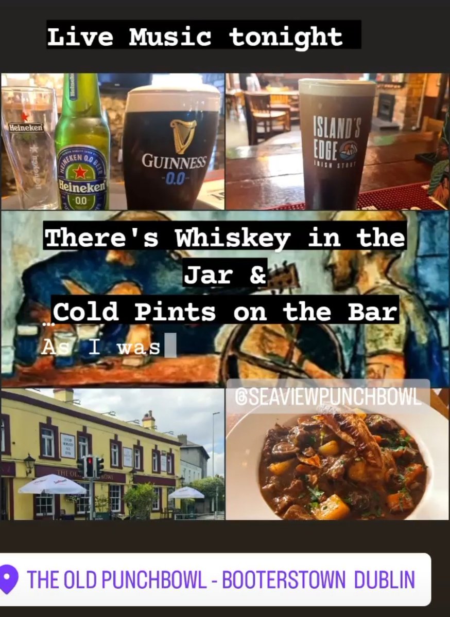 Trad Session tonight from 7-30pm onwards 
#tradsession 
#irishmusic 
#livemusic 
#theoldpunchbowl 
#Booterstown 
#DublinPub 
#DublinPubs