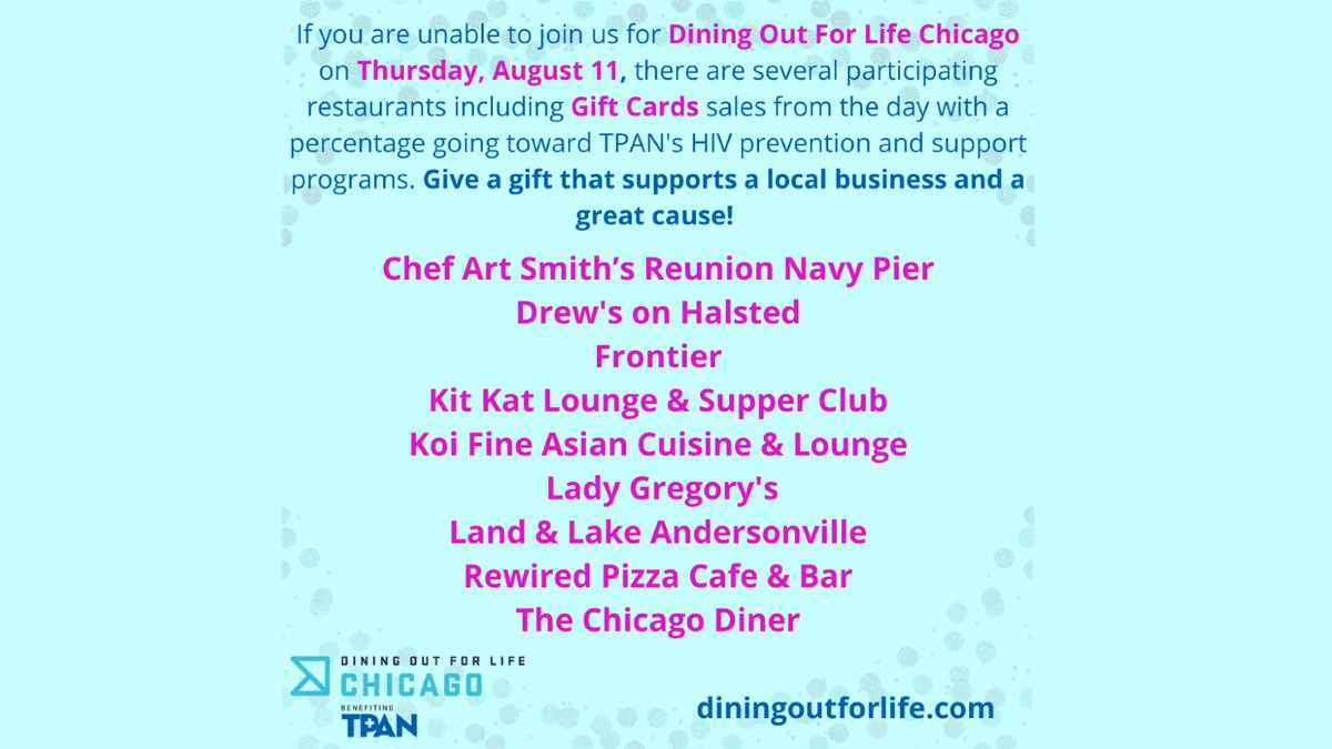 Dining Out For Life Chicago tweet media