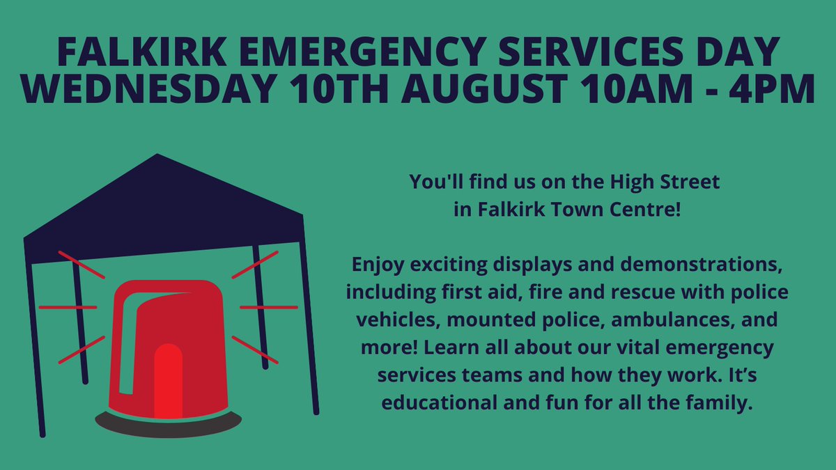 #TeamSFAD are going to be heading to Falkirk's Emergency Services Day tomorrow in the town centre - come along and say hello! You'll find us on the high street with our friends at @changegrowlive from 10am - 4pm 🎉 @ForthValleyADP @ScotFamADrugs 
fb.me/e/2FuXVOPsC